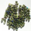 100 4mm Faceted Green Azuro Firepolish Beads